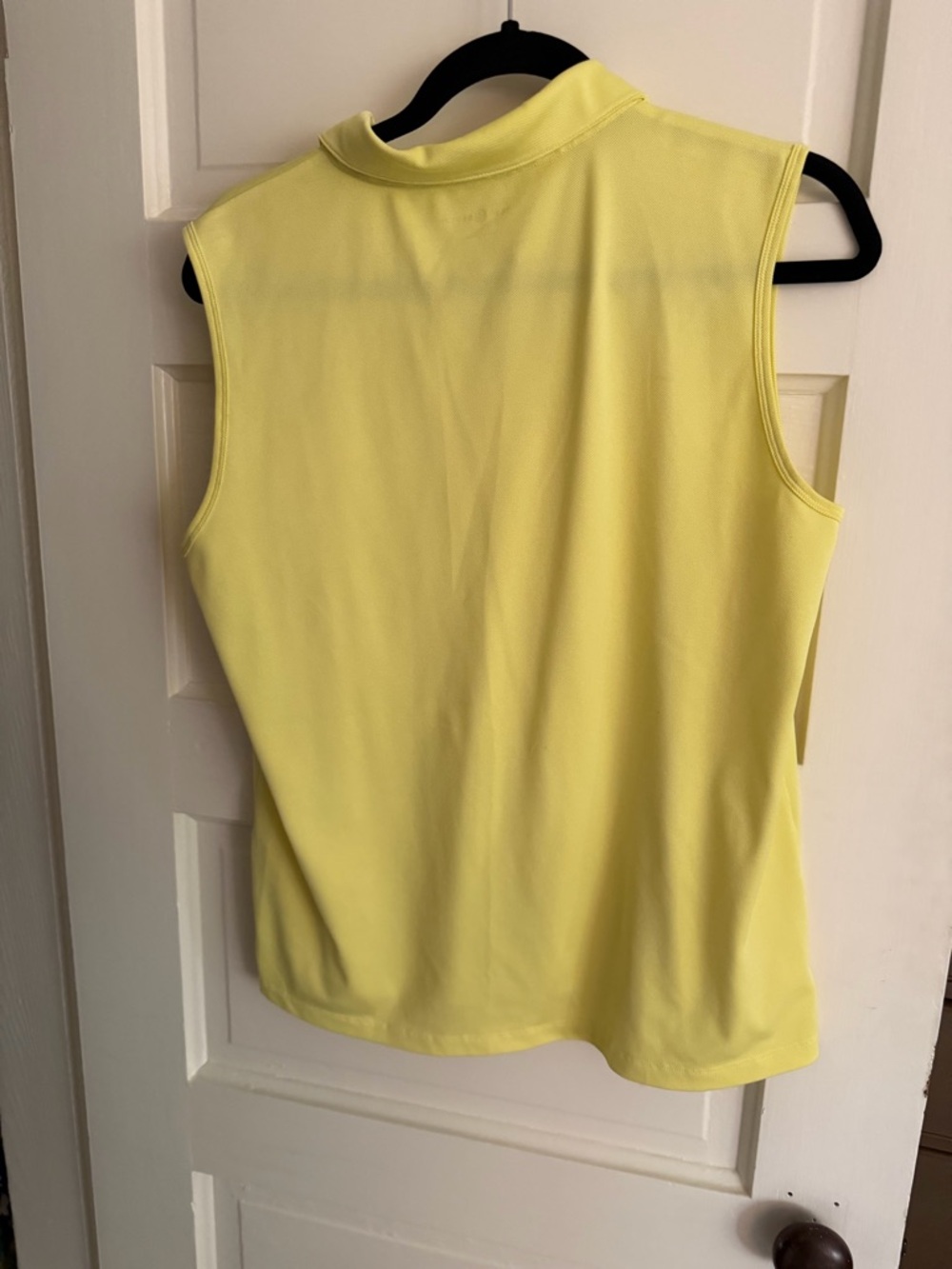 Tory Burch Lemon Yellow Sleeveless Polo Top - Picture 4 of 4